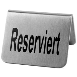(6 sztuk) Stojak na stół - Zestaw 2 - "Reserved" - Stal nierdzewna - 50x50mm