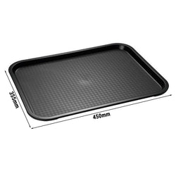 (6 sztuk) Taca FAST FOOD - Polipropylen - 450x355mm - Czarny