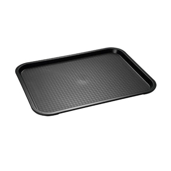 (6 sztuk) Taca FAST FOOD - Polipropylen - 350x270mm - Czarny - Prime Gastro