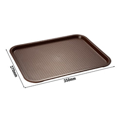 (6 sztuk) Taca FAST FOOD - Polipropylen - 350x270mm - Brązowy