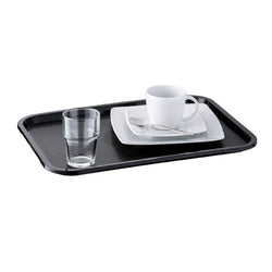 (6 sztuk) Taca FAST FOOD - Polipropylen - 410x305mm - Czarny