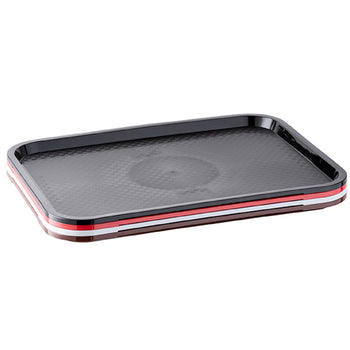 (6 sztuk) Taca FAST FOOD - Polipropylen - 410x305mm - Czarny - Prime Gastro