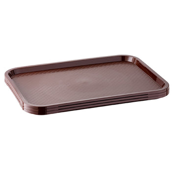 (6 sztuk) Taca FAST FOOD - Polipropylen - 410x305mm - Brązowy - Prime Gastro