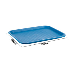 (6 sztuk) Tacka FAST FOOD - Polipropylen - 350x270mm - Niebieski