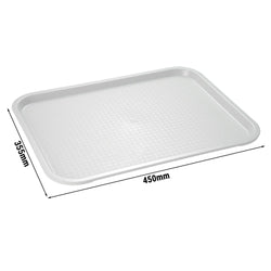 (6 sztuk) Taca FAST FOOD - polipropylen - 450x355mm - Szary