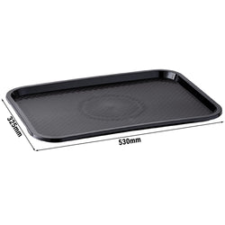 (6 sztuk) Taca FAST FOOD - Polipropylen - GN 1/1 - Czarny