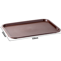 (6 sztuk) Taca FAST FOOD - Polipropylen - GN 1/1 - Brązowy