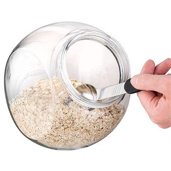 (6 sztuk) Słoik do przechowywania - 2,2 litra - z zakręcaną pokrywką i łyżką z magnetycznym uchwytem silikonowym - Prime Gastro