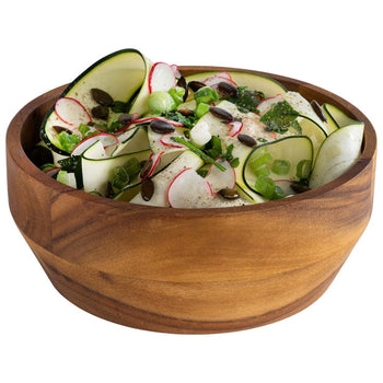 (6 sztuk) Miska - AKACJA - drewno akacjowe - 1,8 litra - Ø 210 mm - brązowa - Prime Gastro