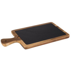 (6 sztuk) Deska do serwowania - FUSIONA - zestaw 2 - częściowy - z naturalną płytą łupkową - 260 x 180 mm