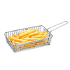 (5 szt.) Koszyk do finger food – prostokątny – stal nierdzewna – 28 x 16 cm