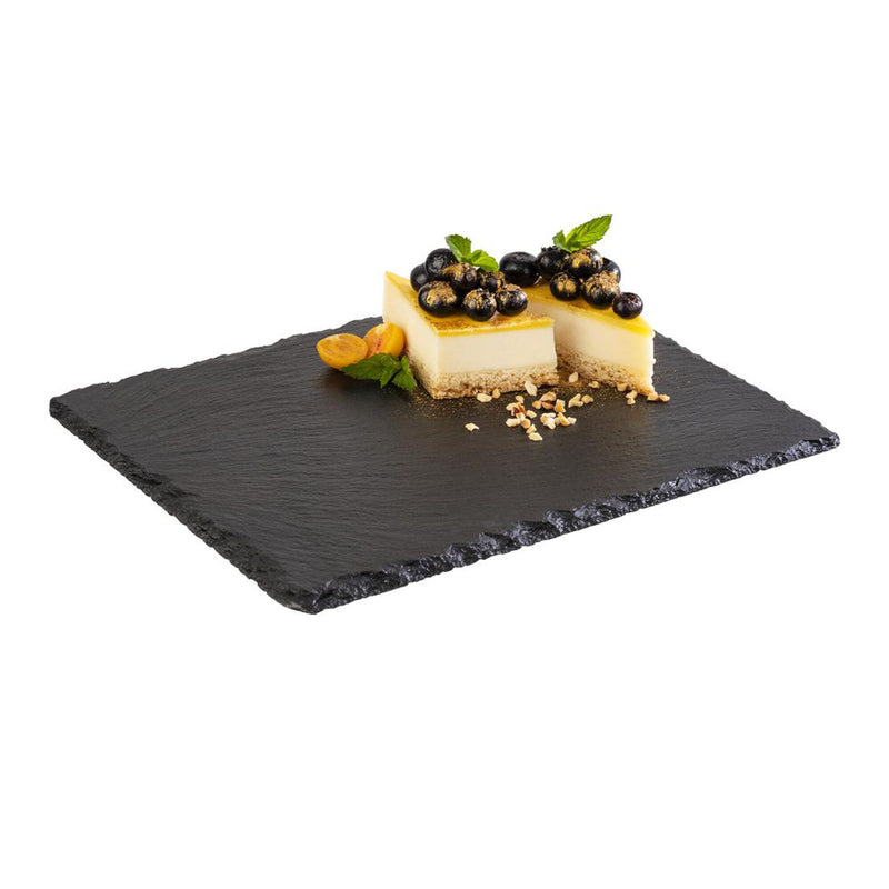 (6 sztuk) Płytka z naturalnego łupka - 265 x 205 mm - czarna