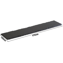 (6 sztuk) Płyta z naturalnego łupka - 470 x 100 mm - czarna
