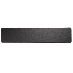 (6 sztuk) Płyta z naturalnego łupka - 470 x 100 mm - czarna
