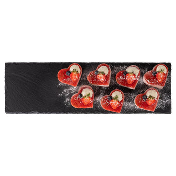 (6 sztuk) Płytka z naturalnego łupka - GN 2/4 - 530x162mm - Czarna - Prime Gastro