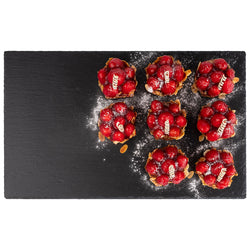 (6 sztuk) Płytka z naturalnego łupka - GN 1/1 - 530x325mm - Czarna