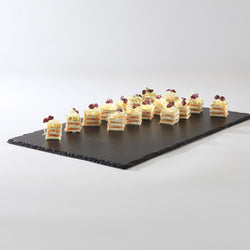 (6 sztuk) Płytka z naturalnego łupka - GN 1/1 - 530x325mm - Czarna