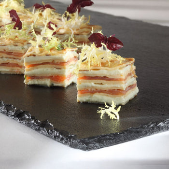 (6 sztuk) Płytka z naturalnego łupka - GN 1/1 - 530x325mm - Czarna - Prime Gastro