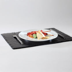 (6 sztuk) Płytka z naturalnego łupka - GN 1/1 - 530x325mm - Czarna