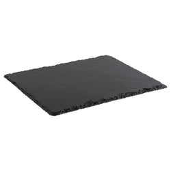 (6 sztuk) Płytka z naturalnego łupka - GN 1/2 - 325x265mm - Czarna