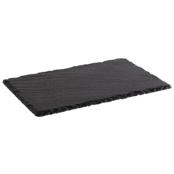 (6 sztuk) Płytka z naturalnego łupka - GN 1/4 - 265x162mm - Czarna
