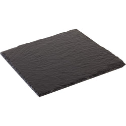 (6 sztuk) Płyta z naturalnego łupka - 250 x 250 mm - czarna