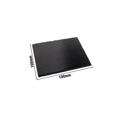 (6 sztuk) Płytka z naturalnego łupka - zestaw 4 sztuk - 100 x 100 mm - czarna
