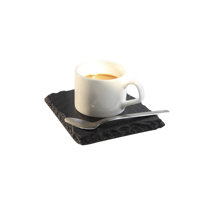 (6 sztuk) Płytka z naturalnego łupka - zestaw 4 sztuk - 100 x 100 mm - czarna