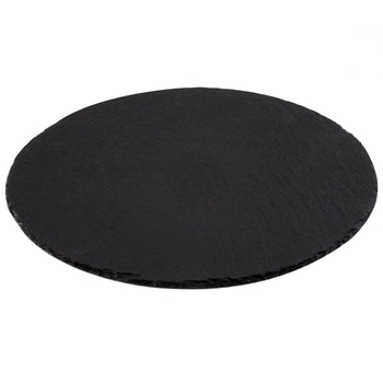 (6 sztuk) Płytka z naturalnego łupka - Ø 330 mm - czarna - Prime Gastro