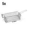 (5 szt.) Koszyk do finger food – prostokątny – stal nierdzewna – 28 x 16 cm