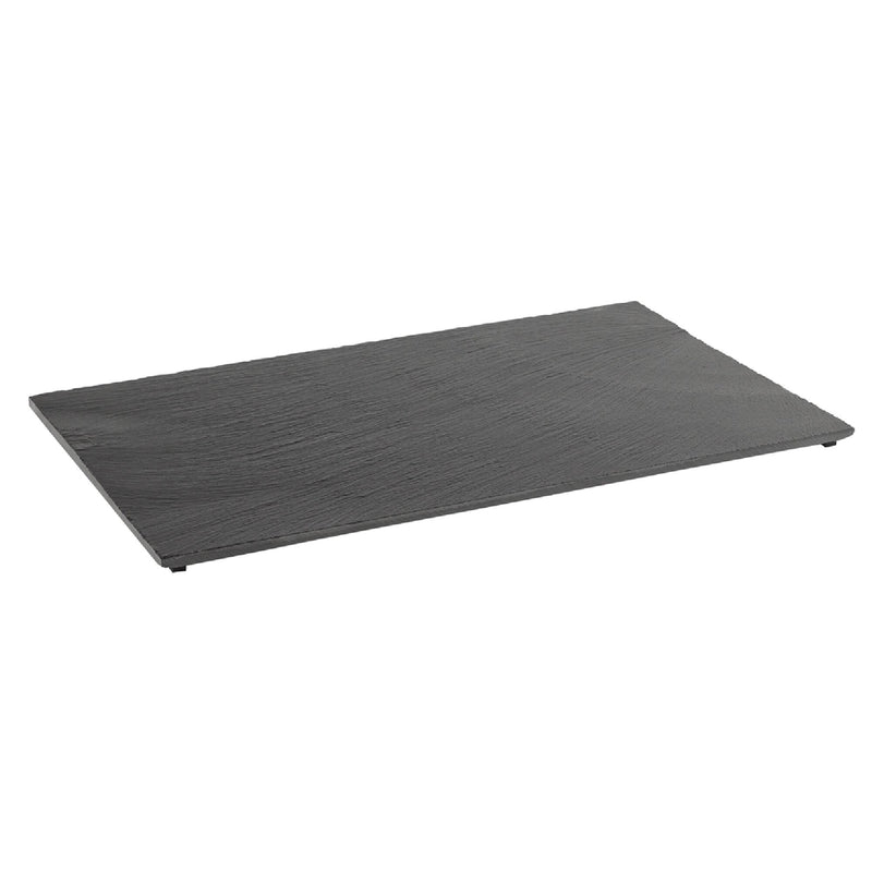 (6 sztuk) Płytka z łupka naturalnego - GN 1/1 - VALO - 530x325mm - z nóżkami - czarna