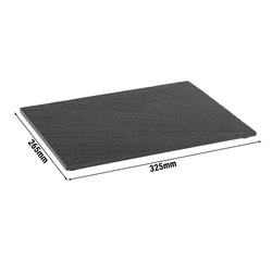 (6 sztuk) Płyta z łupka naturalnego - GN 1/2 - VALO - 325x265mm - z nóżkami - czarna