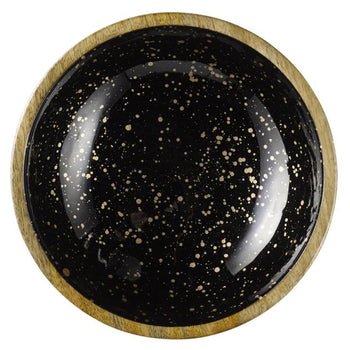 (6 sztuk) Miska - MANGO - drewno - 1,1 litra - Ø 240 mm - czarno-złota - Prime Gastro