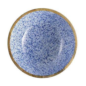 (6 sztuk) Miska - MANGO - drewno - 3 litry - Ø 300 mm - biało-niebieska - Prime Gastro