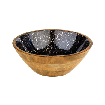 (6 sztuk) Miska - MANGO - drewno - 3 litry - Ø 300 mm - czarno-złota - Prime Gastro