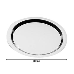 (6 sztuk) Taca - FINESSE - stal nierdzewna - Ø 380 mm - wysokość: 20 mm