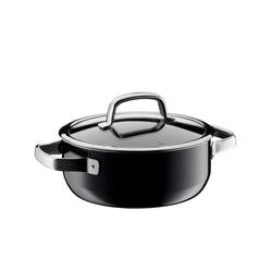WMF | Fusiontec Mineral – rondel – Ø 200 mm – 2,4 litra – wraz z pokrywką szklaną – czarny