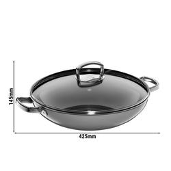 WMF | Fusiontec Mineral – WOK – Ø 360 mm – 7 litrów – platynowy