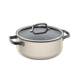 WMF | Fusiontec Mineral – rondel – Ø 240 mm – 4,4 litra – wraz z pokrywką szklaną – kolor makadamia