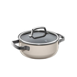 WMF | Fusiontec Mineral – rondel – Ø 200 mm – 2,4 litra – wraz z pokrywką szklaną – kolor makadamia