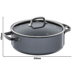 WMF | Fusiontec Mineral – rondel – Ø 280 mm – wraz z pokrywką szklaną – Platinum