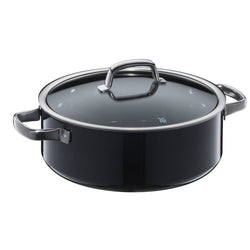 WMF | Fusiontec Mineral – rondel – Ø 280 mm – wraz z pokrywką szklaną – czarny