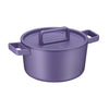 WMF | FLAVOUR – garnek – Ø 240 mm – żeliwo – 5,2 litra – wraz z pokrywką – fioletowy