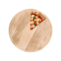 Talerz do pizzy – drewno – Ø 260 mm – z rowkiem na sok