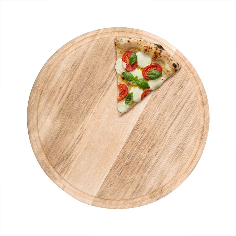 Drewniany talerz do pizzy - Ø 300 mm - z rowkiem
