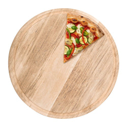 Talerz do pizzy – drewno – Ø 380 mm – z rowkiem na sok