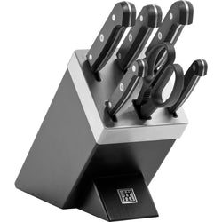 ZWILLING | GOURMET SharpBlock - Samoostrzący się blok na noże - 7 części - Czarny