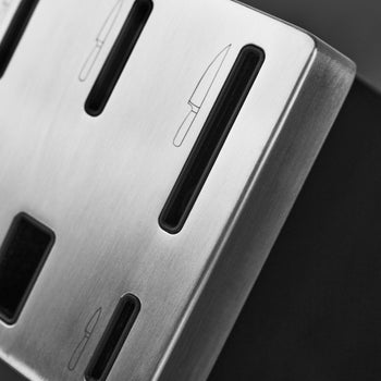 ZWILLING | GOURMET SharpBlock - Samoostrzący się blok na noże - 7 części - Czarny - Prime Gastro