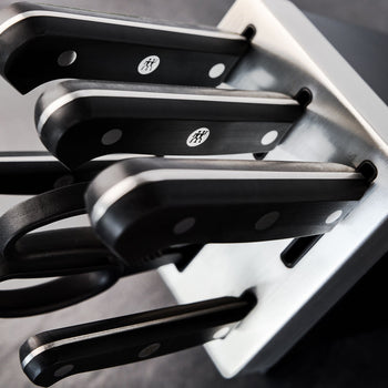 ZWILLING | GOURMET SharpBlock - Samoostrzący się blok na noże - 7 części - Czarny - Prime Gastro