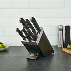 ZWILLING | GOURMET SharpBlock - Samoostrzący się blok na noże - 7 części - Czarny